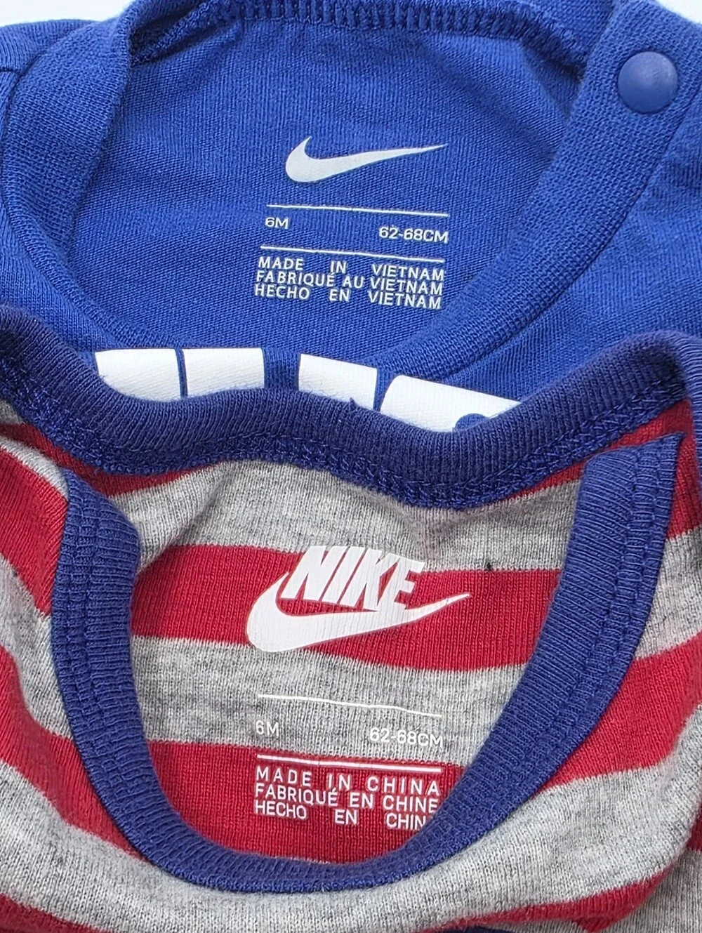 Nike baby boy bodysuit and romper bundle size 6 months